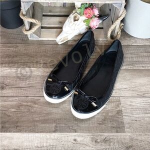 Tory Burch Ballerina Sneaker Quilted Black Leather